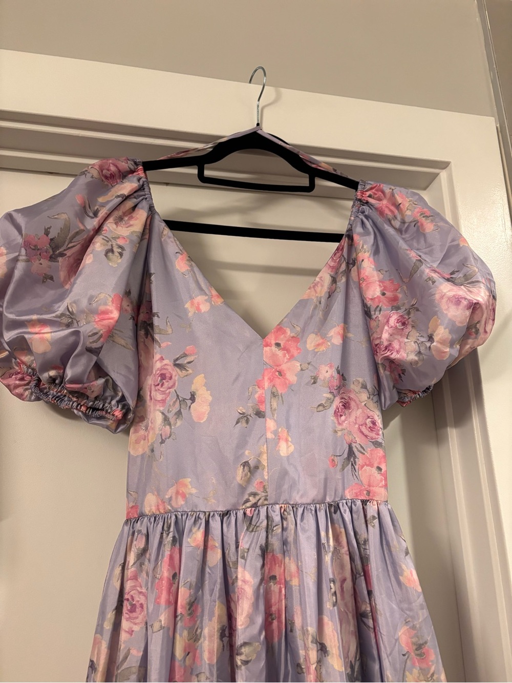 NWT LoveShackFancy Ida Hibiscus Lavender Purple Floral Taffeta Maxi Dress Gown 8 - Picture 12 of 15